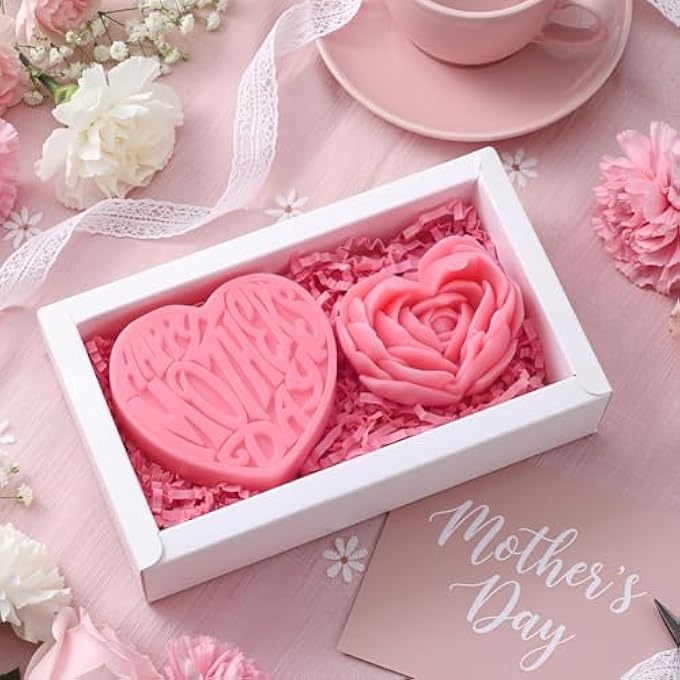 Swiffen HAPPY MOTHER'S DAY GIFT SOAP FOR MOM HEART-SHAPED AND FLOWER SOAP FROM DAUGHTER SON SPA PRESENTS FOR CHRISTMAS MOTHERS DAY GIFT - Image 1